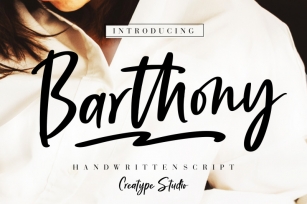 Barthony Handwritten Script Font Download