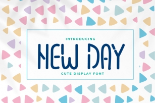 New Day - Cute Display Font Font Download