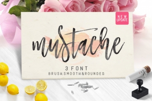 Mustache Script Font Trio + Extras New Update Font Download