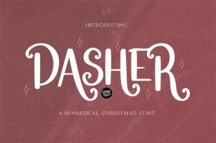 DASHER a Whimsical Christmas Font Font Download