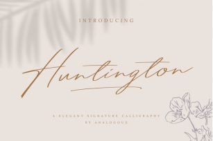 Huntington Signature Script Font Download