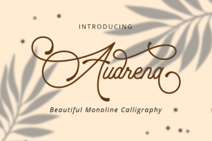 Audrena - Beautiful Monoline Font Font Download