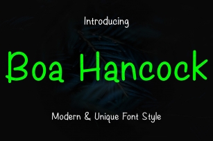 Boa Hancock Font Download