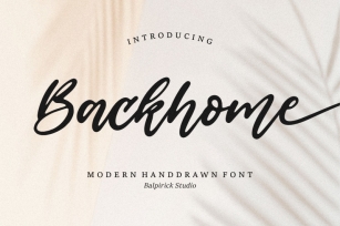 Backhome Modern Handdrawn Font Font Download