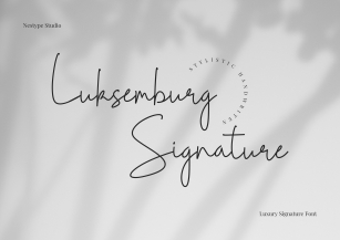 Luksemburg Signature Font Download