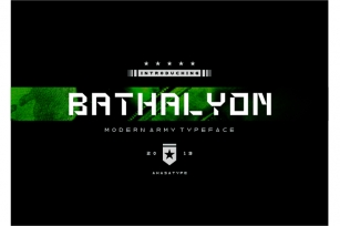 BATHALYON ARMY | Modern Display Font Font Download