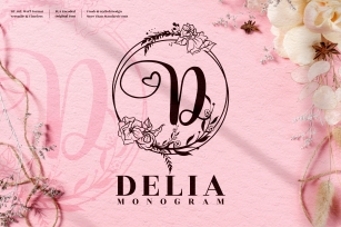 Delia Monogram Font Download