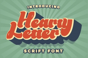 Hearty Letter Retro Font Font Download