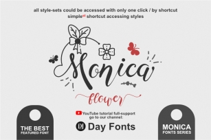 Monica Flower Font Download