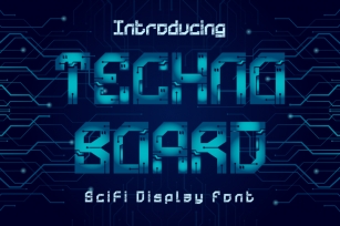 Technoboard - Circuit Board Font Font Download