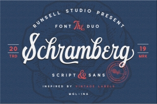 Schramberg Font Duo + Logo Template Font Download