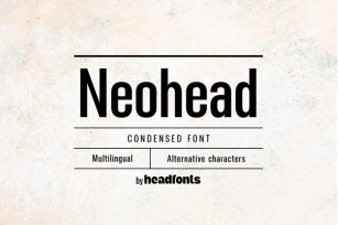 Neohead condensed sans serif font Font Download