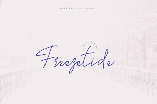 Freezetide - a handwritten font Font Download