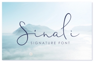 Sinali - signature font Font Download