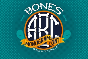 Halloween Font : Bones Monogram typeface otf ttf Font Download