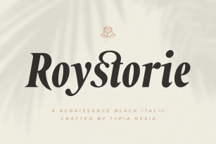 Roystorie Bold / Black Italic - Retro Font Font Download