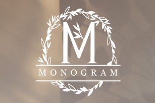 Monogram Wreath Floral Font Download