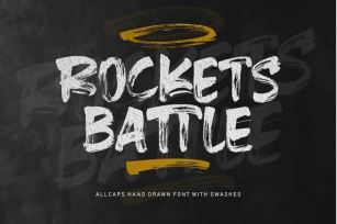 Rockets Battle Hand Drawn Font Font Download