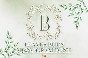 Leave Buds Monogram Font Download