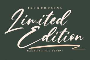 Limited Edition Signature Script LS Font Download