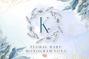 Floral Baby Monogram Font Download