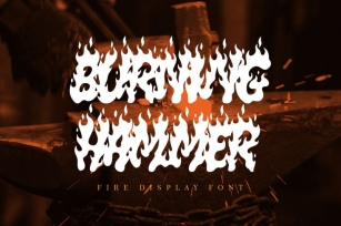 Burning Hammer - Fire Display Font Font Download