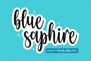 Blue Saphire Font Download