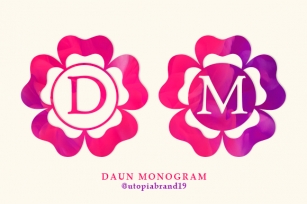 Daun Monogram Font Download