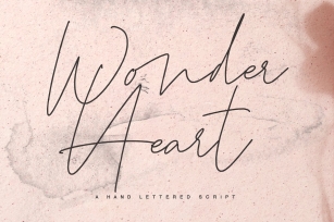 Wonder Heart a hand lettered script Font Download