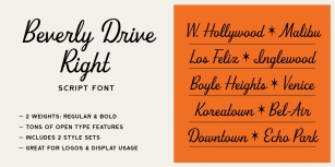 Beverly Drive Right Font Download