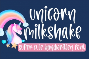 Unicorn Milkshake-A cute handwritten Font Download