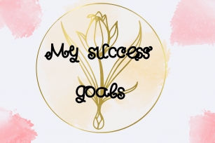 My Success Goals Font Download