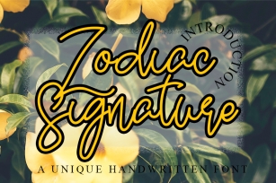 Zodiac Signature Font Download
