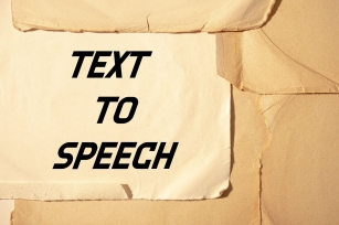 text to speech Font Download