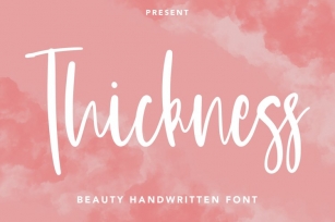 Thickness Font Download