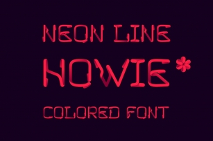 Howie neon line colored font Font Download