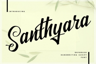 Santhyara | Drybrush Handwriting Script Font Font Download