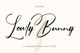 Lowly Bunny | Handwritten Script Font Font Download