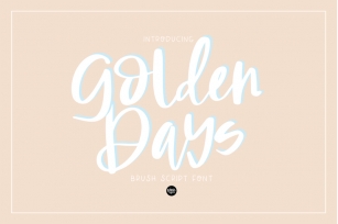 Golden Days Brush Script .OTF Font Font Download