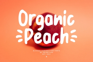 Organic Peach - Blurred Handwritten Fonts Font Download