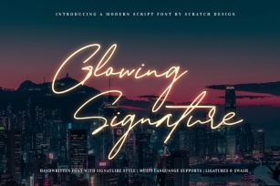 Glowing Signature Font Download