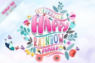 Happy Rainbow Family Font Download