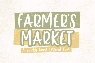 Farmer's Market Hand Lettered Font Download