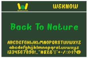 Back to Nature Font Download