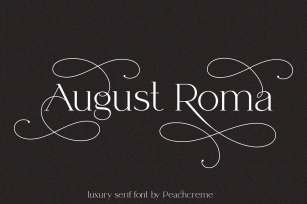 August Roma // luxury serif font Font Download