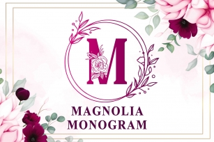 Magnolia Monogram Font Download