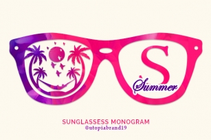 Sunglassess Monogram Font Download