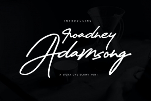 Roadney Adamsong | Signature Script Font Font Download