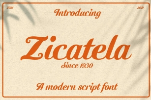 Zicatela font Font Download