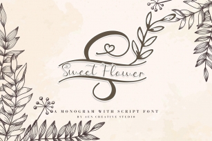 Sweet Flower Monogram Font Download